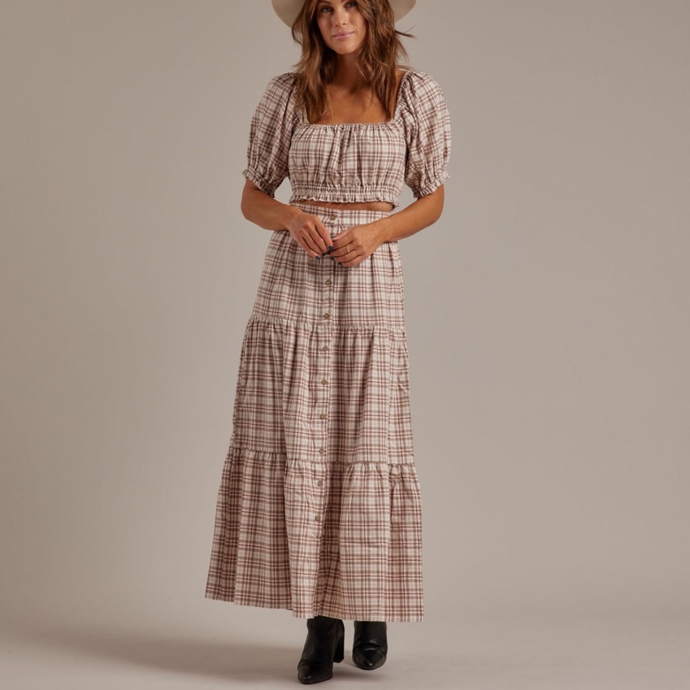 Rylee + Cru Women's Joelle Skirt - Mocha Plaid